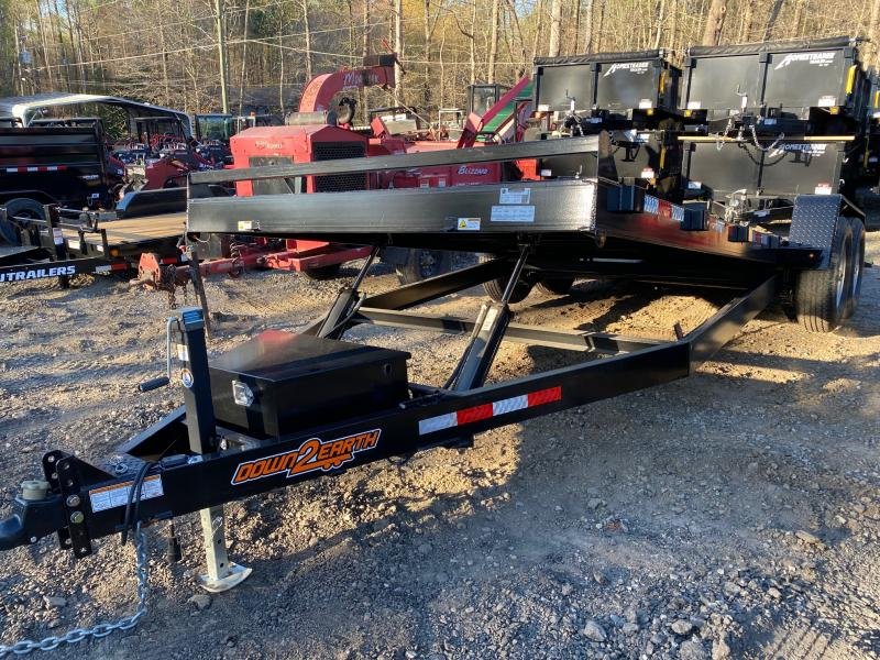 2025 Down To Earth Trailers 7x22 14k 7 ton Full Hydraulic Tilt Trailer