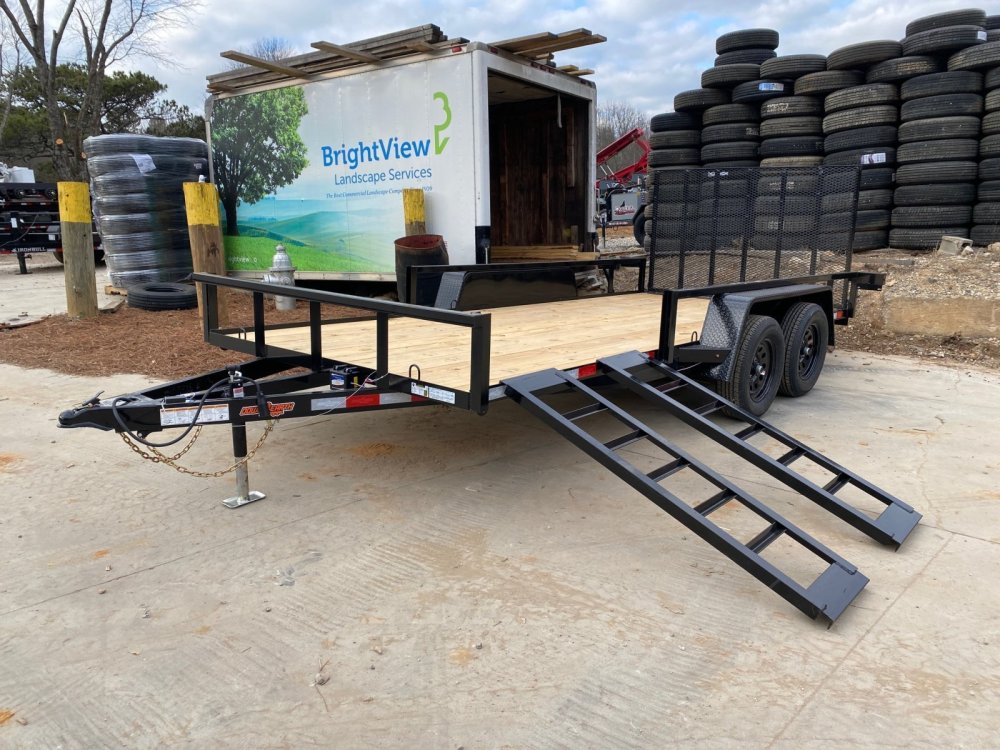 2026 Down To Earth Trailers 7x16 7000 lb 7K Tandem Axle Utility Trailer