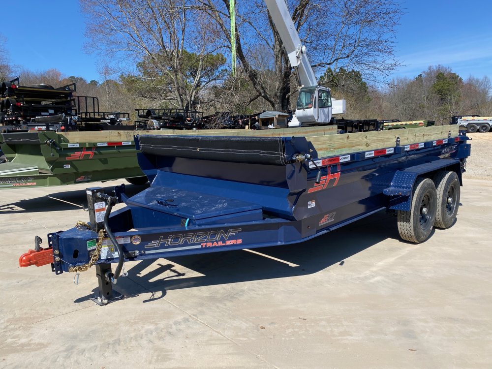 2026 Horizon 7x14 2' 14k 14ply Dump Trailer EZ7 Navy Blue