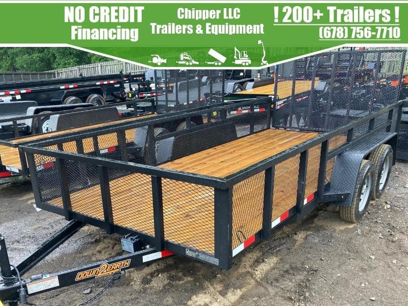 2025-Down-To-Earth-Trailers-6.5x16-7000-lb-7K-2ft-Mesh-Sides-Tandem-Axle-U7k616MD