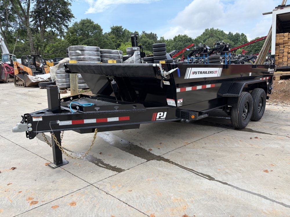 2027 PJ Trailers 2027 PJ 7x16 Dump Trailer 15.4K GVWR - 7 Gauge Floor, 8" I-Beam Frame, Hydraulic Ja
