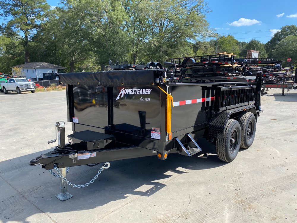 2026 Homesteader Trailers 7x12 10K 2ft 5 Ton Barn Doors Spread Gate Ramps