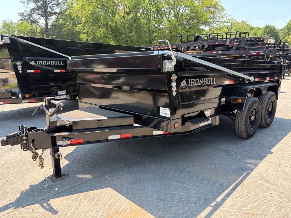 2026 Iron Bull DTB 7x14 Dump Trailer 14K GVWR - Scissor Lift, 2' Sides, Pro Tarp, 7 Gauge Floor, Dua