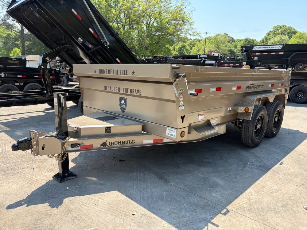 2026 Iron Bull DTB Sniper Series 7x14 Dump Trailer 14K GVWR - Hydraulic Jack, Solar, Wireless Remote