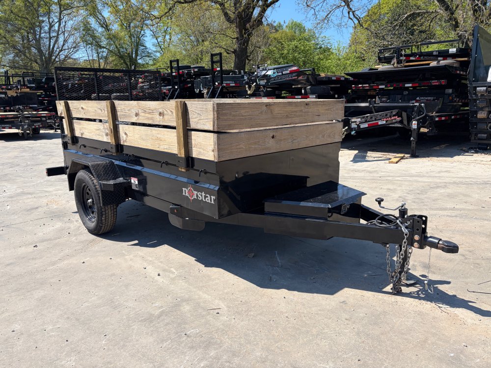 2023 Norstar Used 5x10 Norstar Utility Dump Trailer 3.5K GVWR - Hydraulic Dump, Steel Floor, 16" Sid