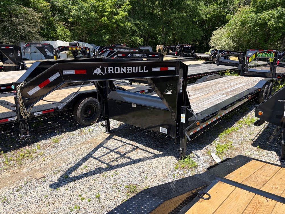 2026 Iron Bull Used 8.5x34 14K Iron Bull Gooseneck Trailer - Low Profile, &frac14;" Drive Over Fenders, 4' 