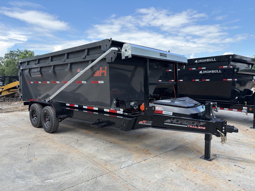 2026 Horizon RDZ 7x16 Bumper-Pull Roll-Off Trailer - 16K GVWR, Hydraulic Scissor Hoist & 17.5K Winch
