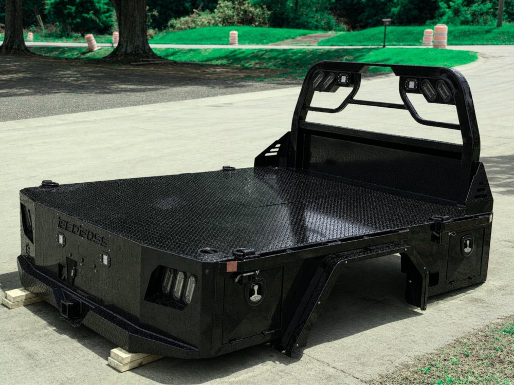 2026 BEDBOSS Dually ARMOR-DECK Truck Bed Skirted 8'6" x 97" 30K Gooseneck - Midnight Black