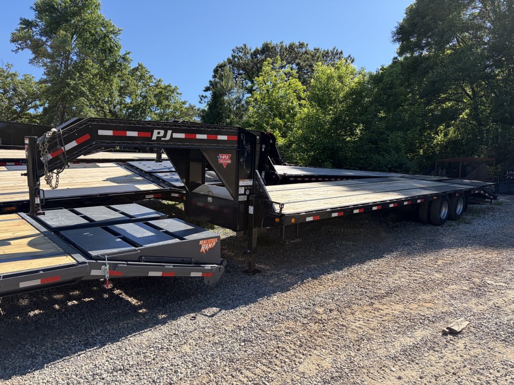 2020 PJ Trailers Used 8.5x32 25K PJ LD Gooseneck Deckover Equipment Trailer - Dual 10K Axles, 5' Dov