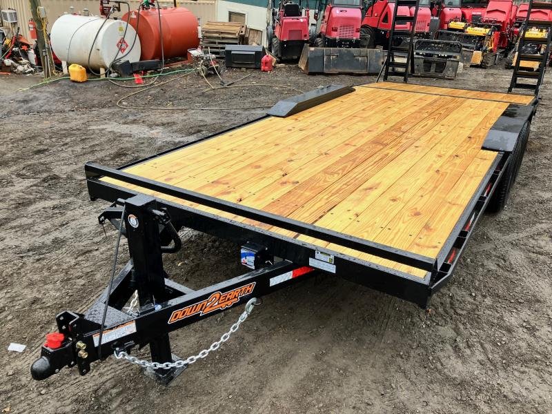 2023-Down-To-Earth-Trailers-8.5x20-14k-7-Ton-Flatbed-Driveover-Superwide-Trailer-E14K820DD