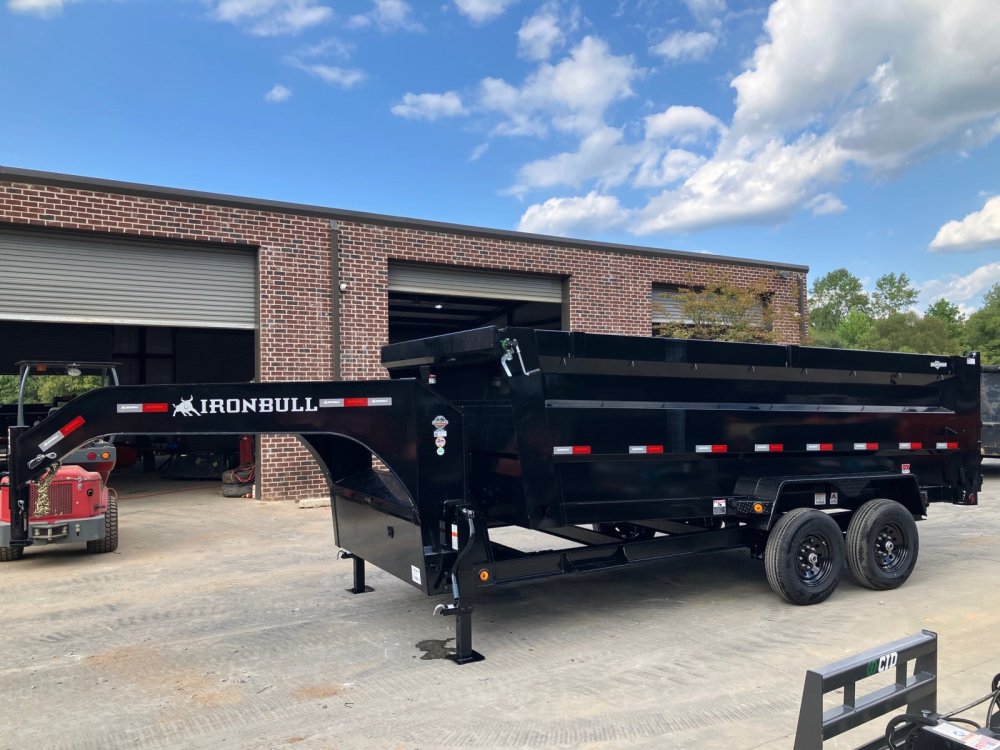 2026 Iron Bull Trailers DTG 7x16 Gooseneck 14K Dump Trailer - 3' Sides, TELE Hoist, 7GA Floor, Dual 