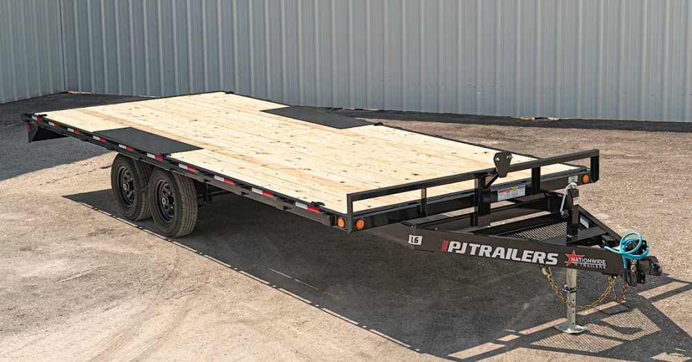 2027 PJ L6 8.5x20 Medium-Duty Deckover Trailer - 10K GVWR, Straight Deck & Pull-Out Ramps
