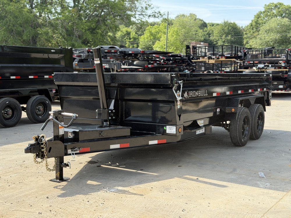 2026 Iron Bull 2026 Iron Bull DTB 7x16 Dump Trailer 16K GVWR - Telescopic Lift, 8K Axles, 17.5 Tires