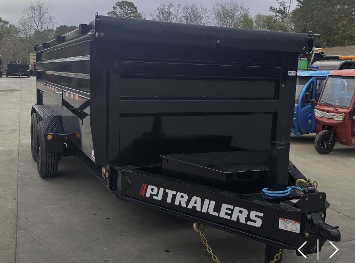 2026 PJ Trailers PJ DE 7x24 22K Dump Trailer - 4' Sides, Telescopic Lift, 7 Gauge Floor, 10K Super S