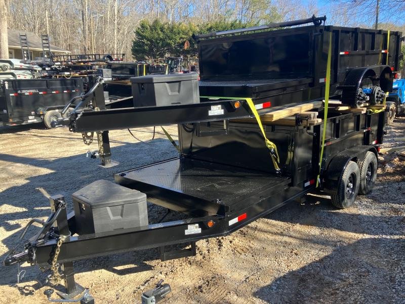 2026 Bama Built 7x16 14K 2ft 12+4 Hybrid Mini Skid Dump Trailer
