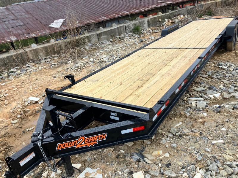 2026 Down To Earth Trailers 2 Car Trailer 7x36 14K Non CDL Wood Floor