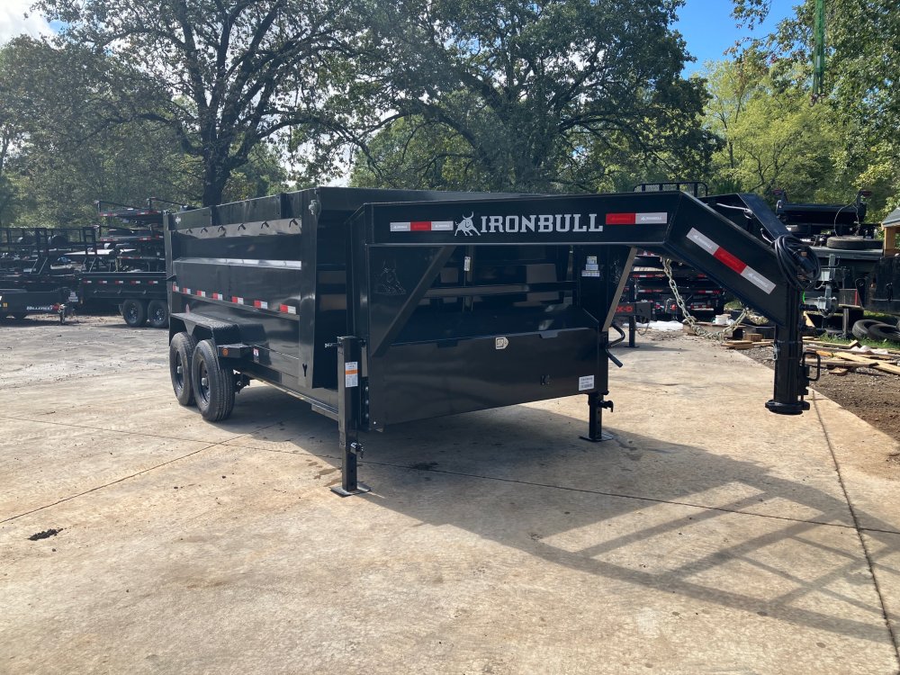 2026 Iron Bull Trailers DTG 7x14 4ft Tele 14k 7 Ton Gooseneck Dump Trailer