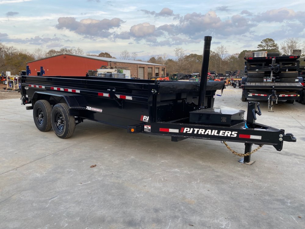 2026 PJ Trailers DL 7x16 2ft 14k 7 Ton TELE Dump Trailer