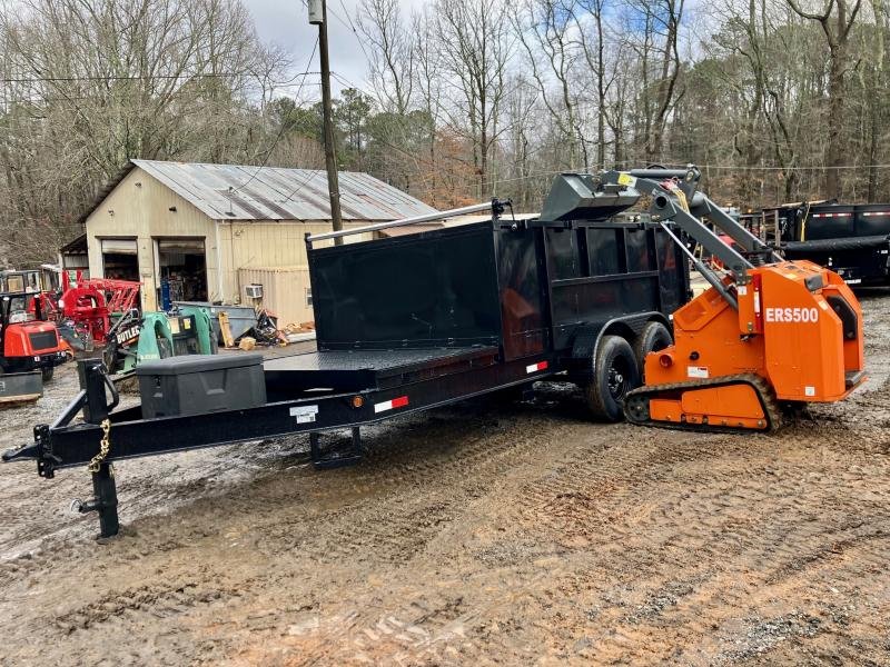 2025 Bama Built 7x16 14K 3ft 12+4 Hybrid Mini Skid Dump Trailer