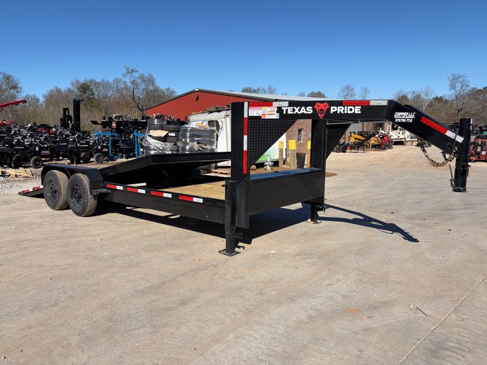 2026 Texas Pride 7x22 Gooseneck Manual Tilt Trailer - 16K, 14-Ply Tires, Dual Jacks