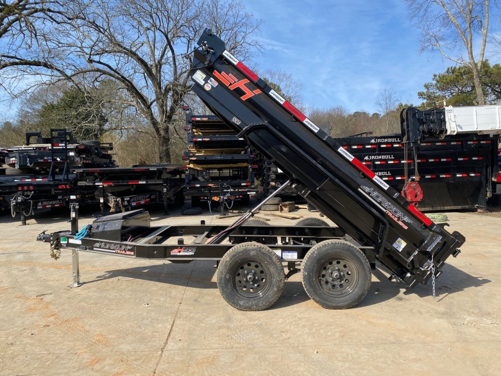 2026-Horizon-HZ5-5x10-7K-Dump-Trailer-9-Gauge-Floor,-6"-I-Beam,-Single-Cylinder-Hoist,-Barn/Spread-G
