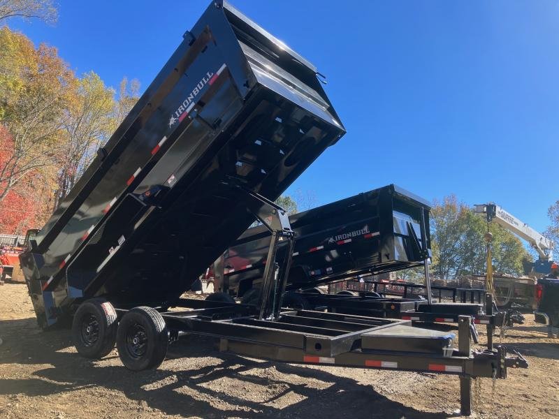 2026 Iron Bull DTB 7x16 4ft 14k 7 Ton Hydraulic Jack Dump Trailer