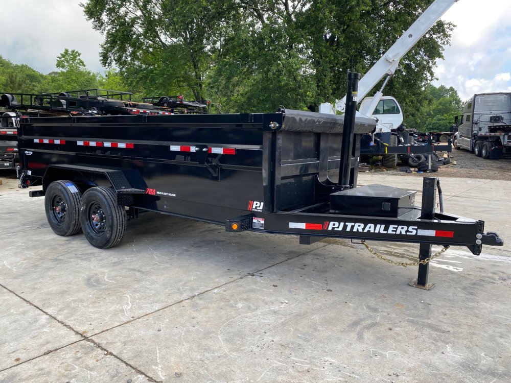 2026-PJ-Trailers-7x16-16K-3ft-8-Ton-16000#-Telescopic-Dump-Trailer-D16K7163TP-7GA-14PLY
