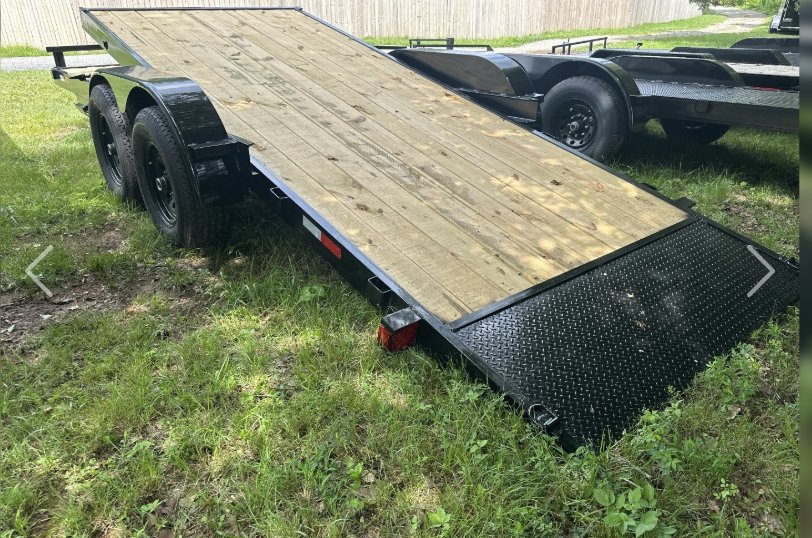 2024-Bama-Built-7x20-14K-Full-Hydraulic-Tilt-Trailer-Steel-Diamond-Plate-Deck,-Removable-Fender-T14K