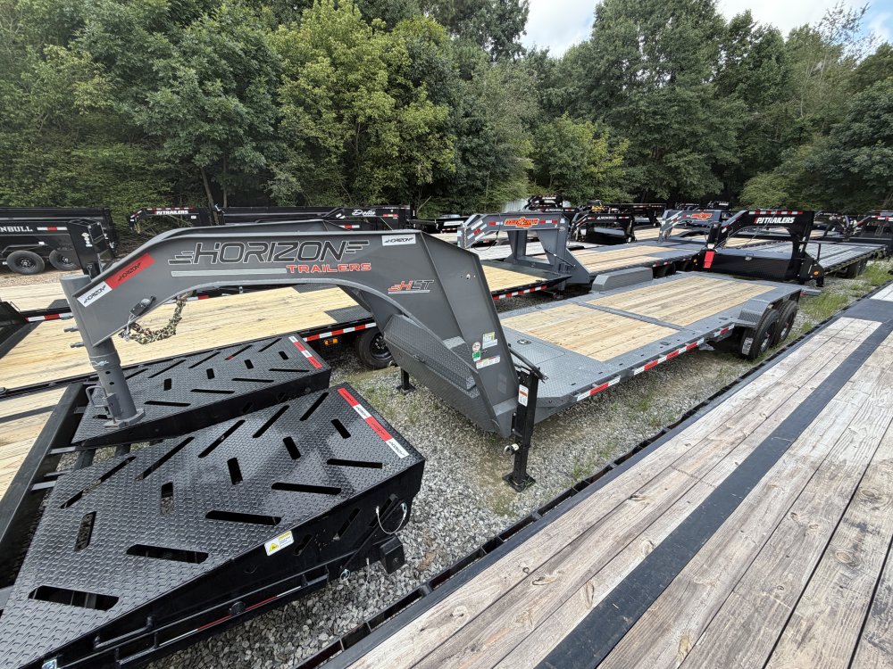 2026 Horizon HET 8.5x26 22K Gooseneck Equipment Trailer - Supersingles, Storage Box