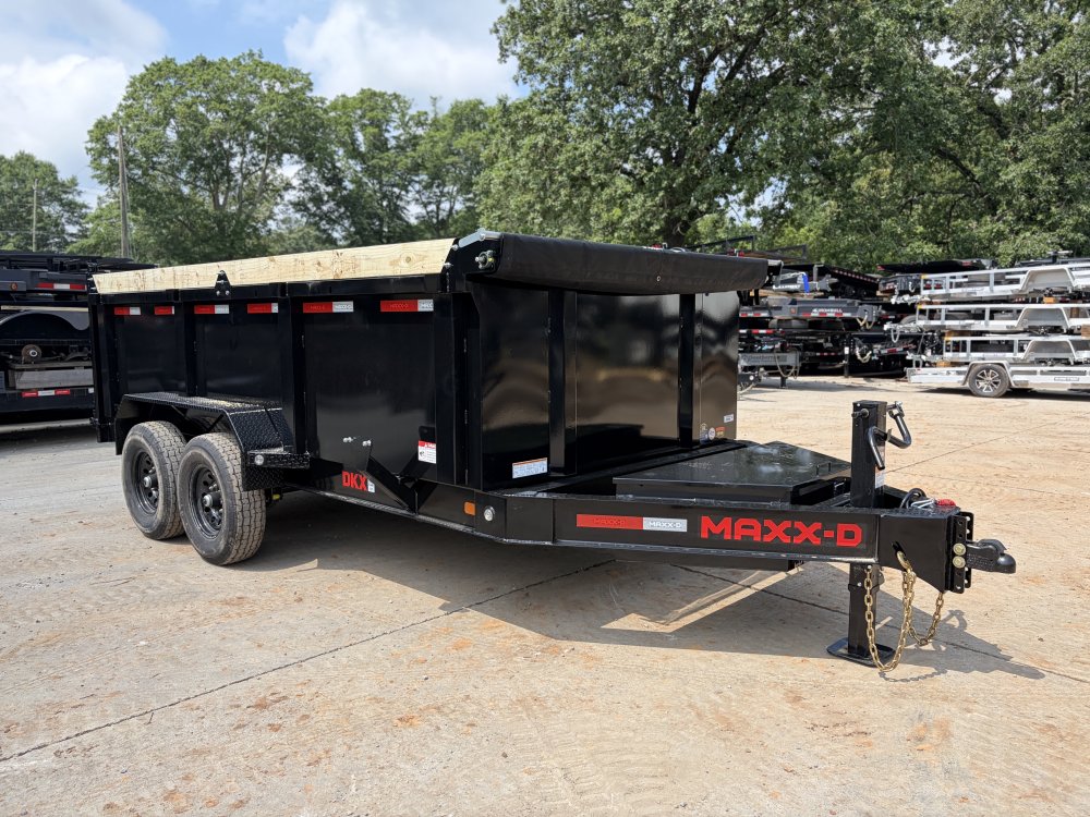 2027 MAXXD Trailers 2027 MaxxD DKX 7x14 Dump Trailer 14K GVWR - 3' Sides, 7' Slide-In Ramps, I-Beam 