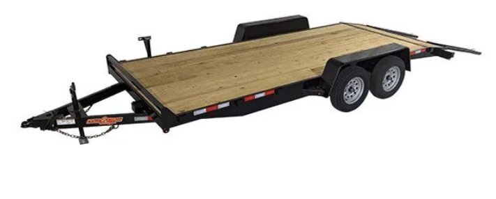 2025 Down To Earth Trailers 7x18 7k Car Trailer with Slide Out Ramps