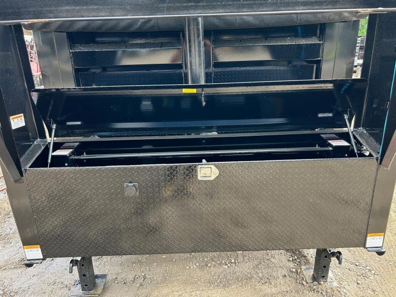 2025 PJ Trailers 7x16 16K 4ft 7GA Gooseneck Barn Door Spread Gate Dump