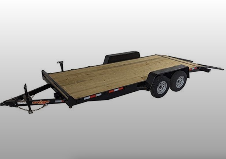 2026 Down To Earth Trailers 7x20 7K Car Hauler - 5" Channel Frame, Slide-Out Ramps, 2' Dovetail