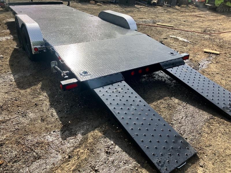 2025 PJ Trailers 7x22 7K Car / Equipment Trailer Slide Out Ramps Dovetail