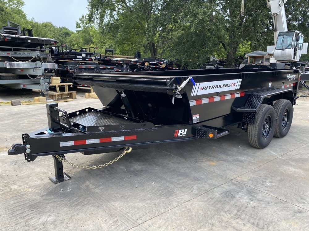 2026 PJ Trailers DT1 7x14 2ft 14k 10k Jack 5-Stage TELE Dump Trailer
