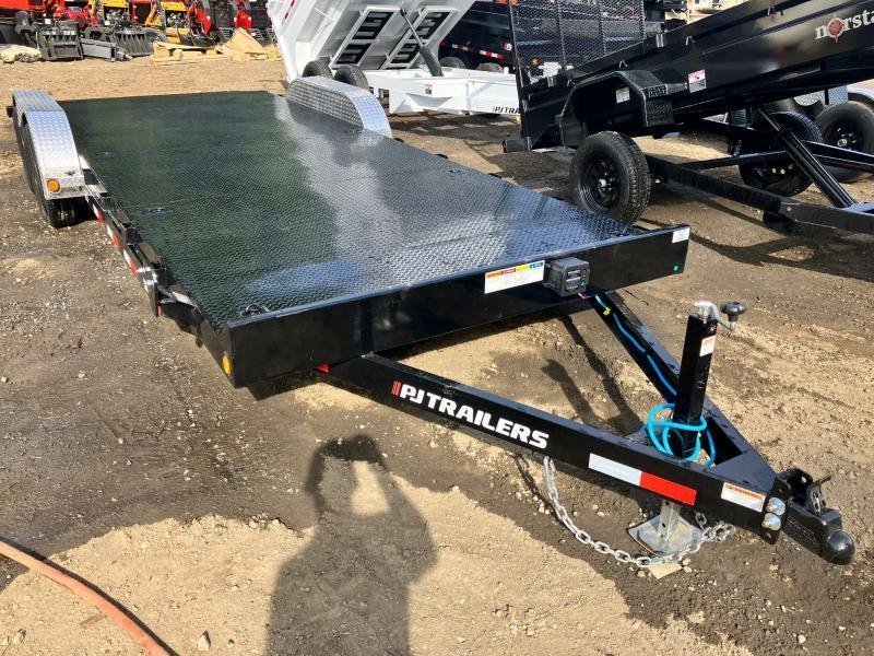 2027 PJ Trailers CH 7x20 7K Car / Equipment Trailer Slide Out Ramps Dovetail