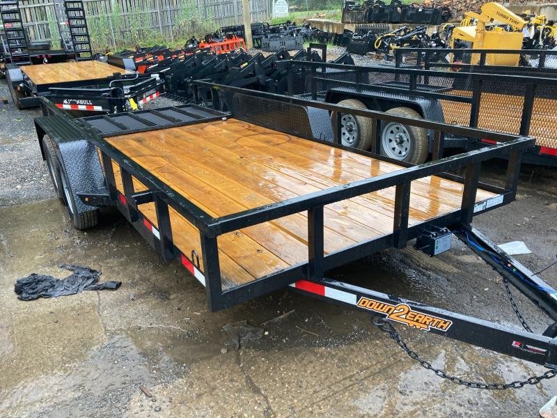 2026 Down To Earth Trailers 7x14 7000 lb 7K Tandem Axle Utility Trailer