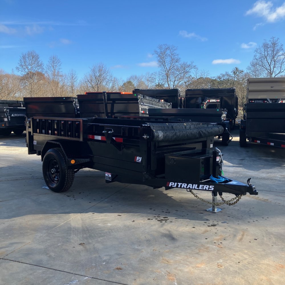 2025-PJ-Trailers-5x10-5K-Barn-Door-Ramps-Dump-Trailer-D5K5102P