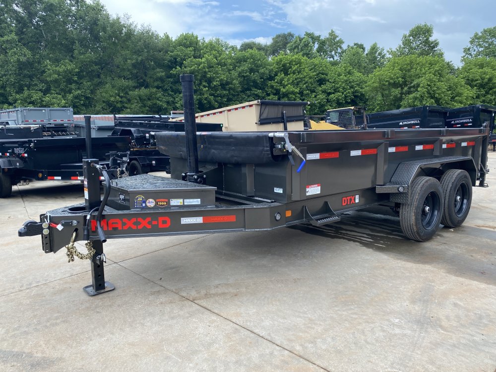 2026 MAXXD Trailers DTX 7x14 2ft 16k 8 Ton Ramps Low Pro Telescopic Dump