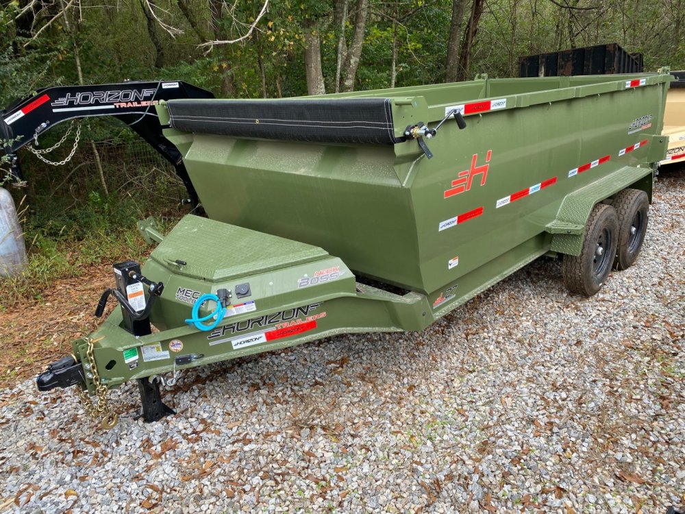 2027 Horizon LZ7 7x14 14K Dump Trailer - 42" Sides, Scissor Lift, 9GA Floor, Rear Jack Stands, Milit