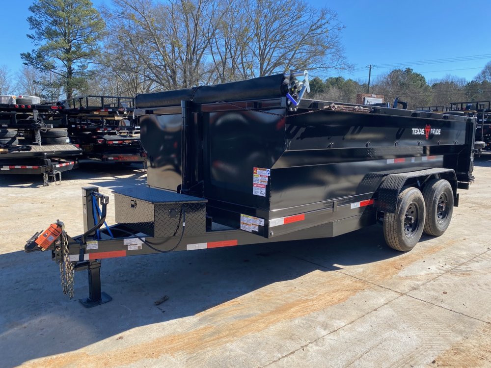 2026 Texas Pride 7x14 3ft 14K Dump Trailer - TELE Hoist, 7-Gauge Floor, 6" Channel Frame, Built-In G