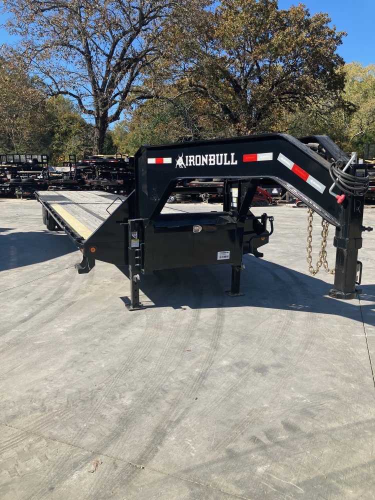 2024 Iron Bull FLG 25.9K Gooseneck Deckover Trailer - 12K Axles, Dual 10K Jacks, Straight Deck, Spar