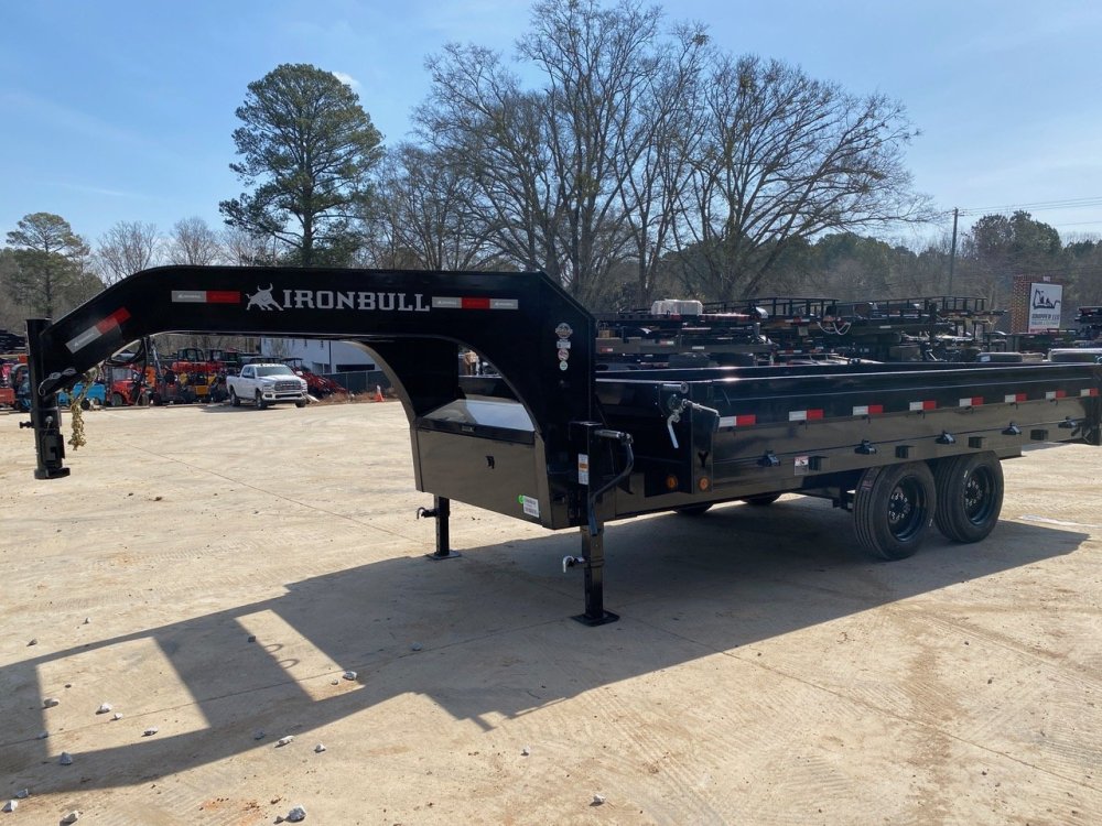 2026 Iron Bull DDG 8x16 16K Gooseneck Dump Trailer - 18" Fold-Down Sides, 10" I-Beam, 10-Gauge Floor