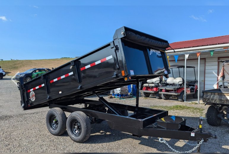 2026-Homesteader-Trailers-6x12-7K-Dump-Trailer-2'-Sides,-Barn/Spread-Doors,-Curbside-Gate,-Tarp-D7K6