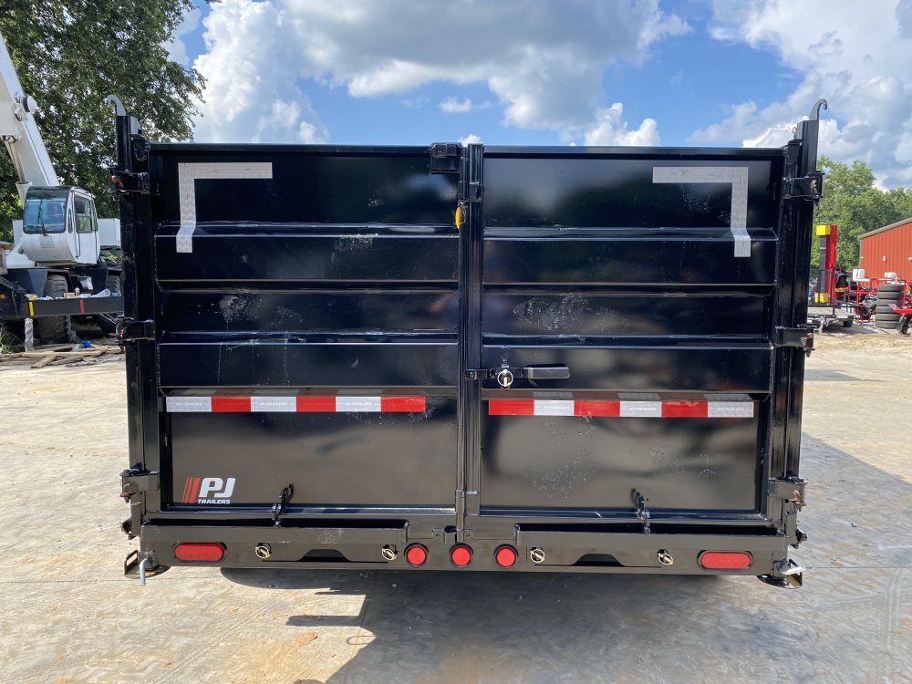 2026-PJ-Trailers-7x14-14K-Dump-Trailer-4'-Sides,-5-Stage-TELE-Hoist,-Monster-Toolbox-&-Rails-D14K714