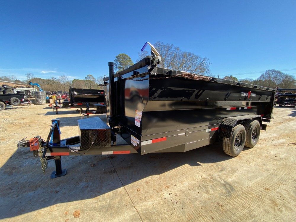 2026 Texas Pride 7x16 16K Dump Trailer - TELE Hoist, 7GA Floor, 3' Sides, Ramps, GPS