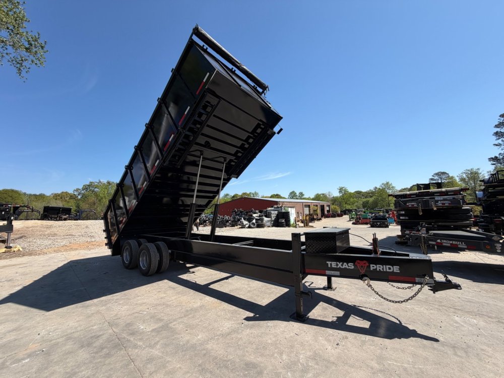2026 Texas Pride 8x20 Dump Trailer 25.9K GVWR - Telescopic, Tandem 12K Axles, 4' Sides, 7 Gauge Floo