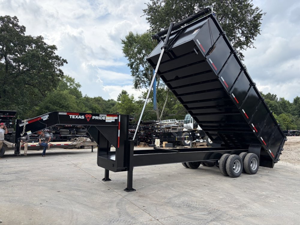 2026 Texas Pride 8x20 25.9K 12k Tandem Axles Gooseneck Dump Trailer - Tele, 4' Sides, 12K Tandem Axl