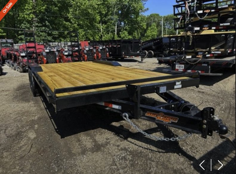 2023 Down To Earth Trailers Down To Earth 8.5x22 Equipment Trailer 17.5K GVWR - 8K Axles, 16 Ply Tir