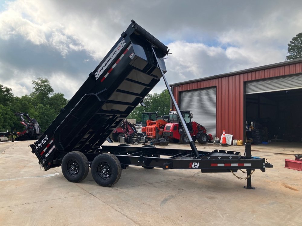 2026 PJ Trailers DT1 7x14 2ft 14k Hydraulic Jack 5-Stage TELE Dump Trailer